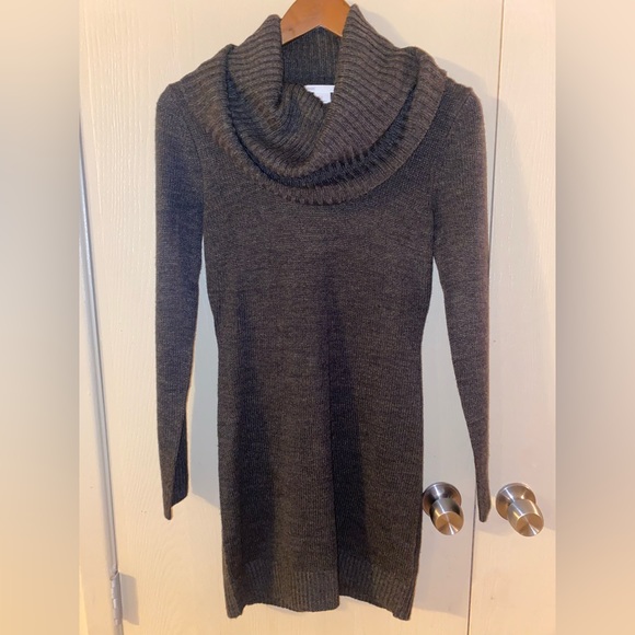 H&M Basic Cowl Neck Sweater Dress in charcoal - size XS - Picture 2 of 5